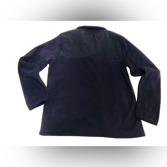 Telluride Clothing Co Sweatshirt Women  Fleece Snap Mock Neck Pullover Sz M Navy - Picture 5 of 9